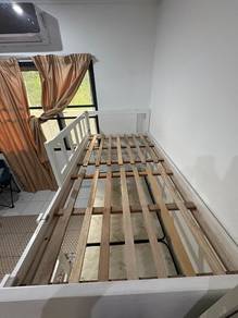 Katil Double Decker Kayu Putih Single