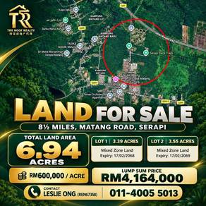 8-1/2 Miles Matang, SERAPI MIXED ZONE LAND FOR SALE