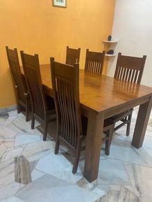 Premium Solid Teak 6-Seater Dining Set
