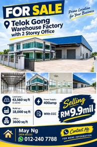 Telok Gong Port klang warehouse Factory with 2 storey office