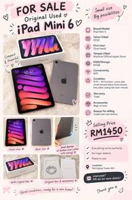 For Sale- ipad Mini 6 (Secondhand-Used)