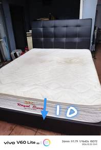 Queen divan bedframe with mattress