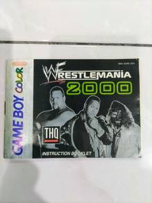 WWF WrestleMania 2000 Game Boy Color GBC Manual 