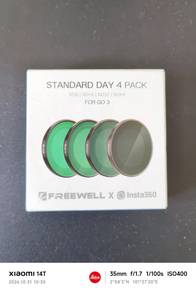 Freewell Standard Day 4 Pack Filter for Insta360 G