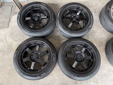 Rim te37 hitam 15 inch gloss black like new