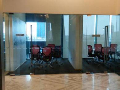 GLASS WALL INSTALL l dinding kaca tahan pecah