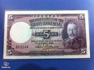 1935 King George V 5 Dollars 62244
