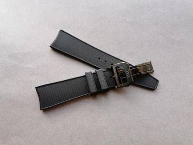 IWC 22 mm Black Rubber Watch Strap