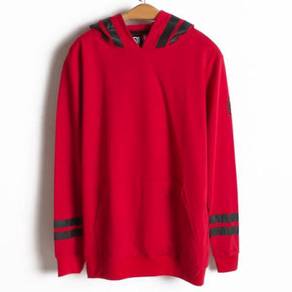 F0119 Retro Red Hoodie Shirt Men Pullover Sweater