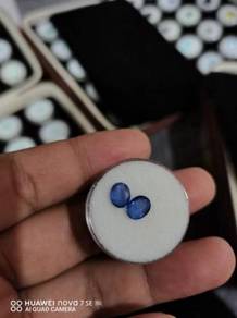 2 biji permata blue sappire ceylon
