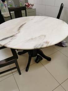 Marble dining table with 6 chairs