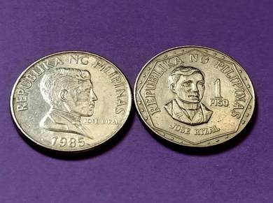 Philippines 1 Piso 1969 & 1985
