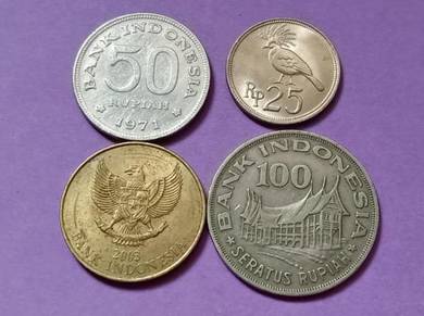 Set of 4 Indonesia coins
