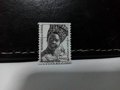 Senegal Stamp, Woman, Fashion