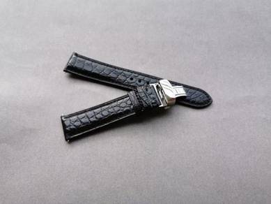 Genuine Mississippi ALLIGATOR Black Watch Strap p