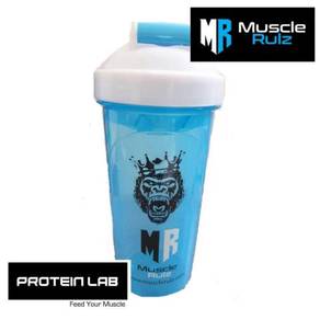 MuscleRulz Hydroblade Blue and White Shaker 25oz