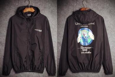 P3039 Black Retro Popeye Hoodie Men Sweater Jacket