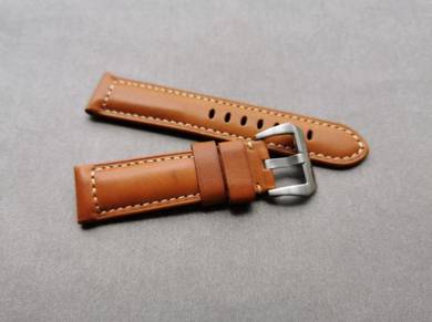 Paneraipam 24mm Caramel Color Leather Watch Strap