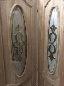 Glass wooden door