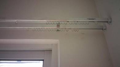 Rail Langsir Aluminium DOUBLE
