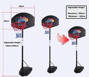 Adult Adjustable Height Basketball Stand 165-305cm