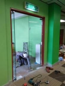 PINTU KACA l tempered glass door install