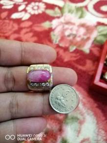 Cincin perak delima burma cindai star