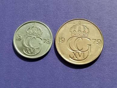 Set of 2 Sweden coins