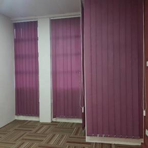 INSTALL CURTAIN l langsir pejabat