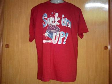 Vtg sunstroke hawaii merah deadstock tshirt