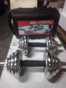 Dumbell chrome 20 kg set