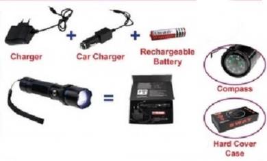Torch Light With Charger and compas