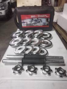 Dumbell chrome 20 kg set