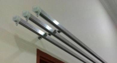 TRIPLE Rail Langsir Aluminium DOSO