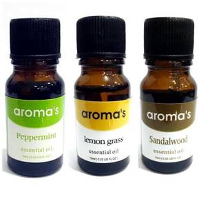 3 bottles Essential oil lemongrass sandalwood