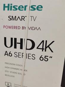 HISENSE 65 SMART UHD 4K LED TV A6100G (new)