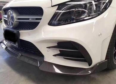 Mercedes benz w205 facelift AMG front lip carbon