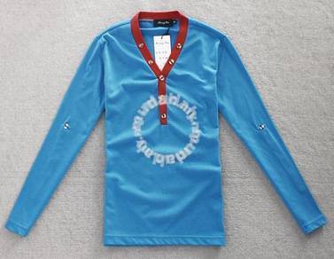 F707 BLUE LONG SLEEVED T-SHiRT MURAH SHiRT 🔥