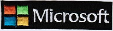 Microsoft BLACK Badge Iron On Embroidered Patch