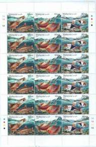 Mint stamp Setenant Ornamental Fishes Msia 2018