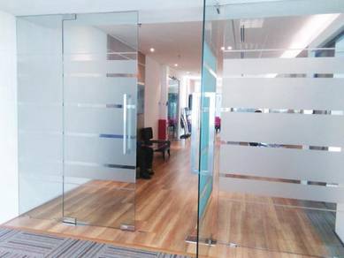 FROSTED STICKER GLASS WALL l pelekat kabur