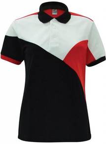 Baju Tshirt POLO Lacoste Black/Red/White L7000