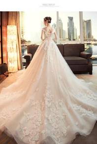 Cream fishtail wedding bridal dress gown RB0876