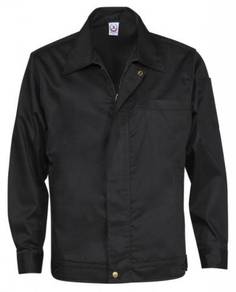 Jaket Pekerja TC Drill Zip Tutup Black [JK41]