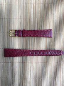 BAND IT Red Genuine Leather Watch Strap 14mm