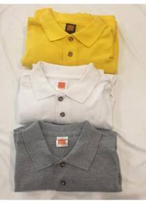 Baju Tshirt Kolar Polo Plain Long Sleeve HC09