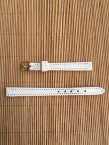 VINTAGE White Lizard Leather Watch Strap 10 mm