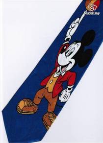 Mickey Mouse Pluto Disney Thinking PAC-MAN Cartoon Neck Tie