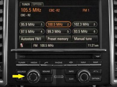 Porsche PCM3 radio rotary control knob