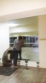 INSTALL WALL MIRROR l pasang cermin